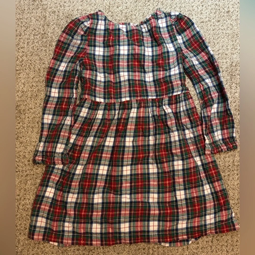 Gap Kids Plaid Cotton Christmas Dress Size Small | holiday | festive | classic